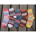 thumbnail image 3 of Coolmade 5Pack Womens Vintage Winter Soft Warm Thick Cold Knit Wool Crew Socks, Multicolor, free size, 3 of 6