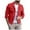 Red, variant on Men's Long Sleeve Denim Sweatshirt Cardigan Jacket with Hood – Casual Holiday Cargo Coat
