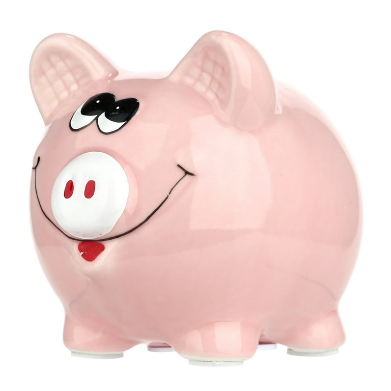 Tomfeel Smiling-pig Piggy Bank Ceramic Money Box Cartoon Pig Home Furnishings Crafts Family Gifts Souvenir Four Colors Tomfeel Smiling-pig Piggy Bank Ceramic Money Box Cartoon Pig Home Furnishings Crafts Family Gifts Souvenir Four Colors