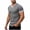 03# Gray, variant on IhhxPro Men's Knit V-Neck Fitness Tee Quick Dry Stretchable Ribbed Workout Shirt Athletic Gym Activewear Slim Fit Casual Summer Training Top S-3XL