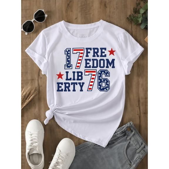 Men’s 1776 American Flag Graphic T-Shirt – Liberty Freedom Patriotic Casual Tee