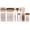 Rose Gold, variant on 24 Pieces 304 Stainless Steel Rose Cutlery Set Home Kitchen Silverware Set, Mirror Polished, Knife/Fork/Spoon, Modern Elegant Silverware Set for Party, Christmas
