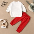 thumbnail image 3 of Paguaki Baby Boy Clothes Fall Winter Outfits Letter Crewneck Sweatshirt Casual Solid Color Pants 2Pcs Clothes Set Toddler Boy Outfits, 3 of 7