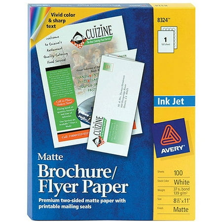 Avery Tri Fold Brochures 8324 8 5 Quot X 11 Quot White 100 Count Walmart Com Avery 8324 Tri Fold Brochures Templates