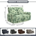 thumbnail image 2 of Xixirimido Recliner Chair Cover, 6-Pieces Stretch Recliner Covers for 2 Seat Stretch Reclining Chair Slipcover Furniture Protector for Pets Kids, Retro Palm Leaf Green, 2 of 8