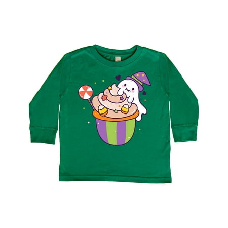 

Inktastic Ghost Cupcake Gift Toddler Boy or Toddler Girl Long Sleeve T-Shirt