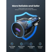 UGREEN 63W Car Charger Adapter, Dual Port Fast Charger with 45W USB C for Laptop, Black