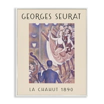 Stupell Industries Classic Seurat Poster People Painting White Framed Art Print Wall Art, 24 x 30