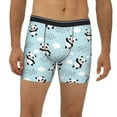 thumbnail image 2 of Picia Cute Panda Bear Pattern Men's Athletic Long Leg Briefs , Performance Stretch Underwear，Moisture-Wicking, 2 of 7