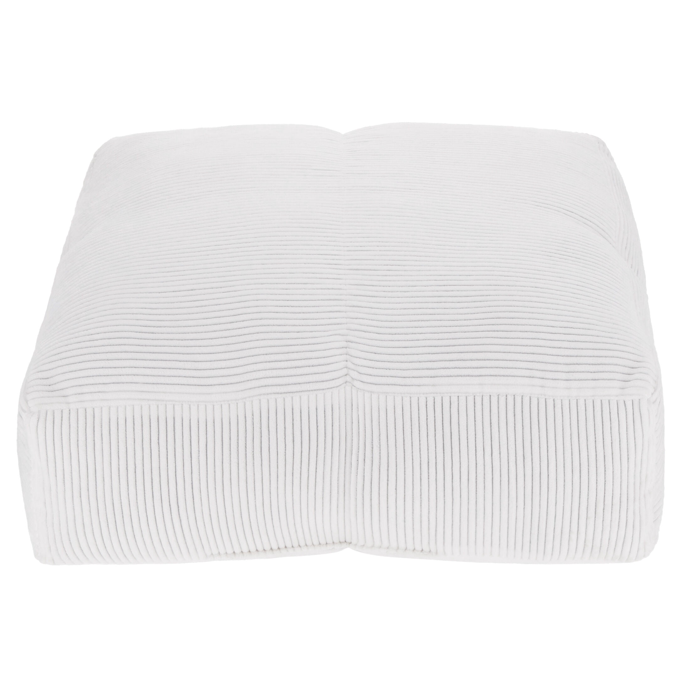 Mainstays Vanilla Dream Ribbed Corduroy Decorative Floor Cushion 20 x 20