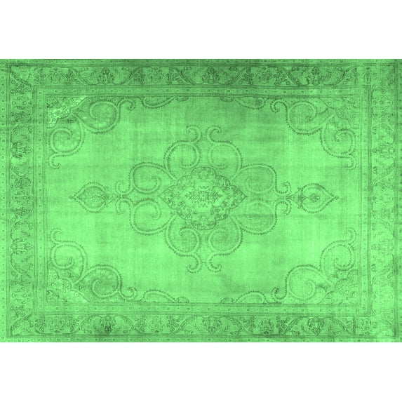 Ahgly Company Indoor Rectangle Persian Emerald Green Traditional Area Rugs, 3' x 5'
