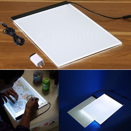 Drawing and Lettering Supplies,USB A4 LED Ultra Thin Art Facsimile Drawing Board Copy Pad Drawing Tablet 