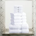 thumbnail image 2 of Superior 800 GSM Egyptian Cotton 8-Piece Towel Set, Soft Ultra Absorbent Towels, Coral, 2 of 9