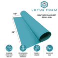 thumbnail image 2 of LotusFoam Large 3mm EVA Foam Sheet - 22"x 42" High Density Foam 130 kg/m3 for Cosplay, Costumes, Crafts,  Flooring, Outdoor Use - 35 Colors (Aqua), 2 of 6