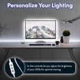 thumbnail image 6 of Power Practical LED Lights for TV Backlight - Luminoodle, USB Powered TV LED Light Strip with Bias Ambient Lighting, White, Medium, (24"-29” TV), 6 of 7