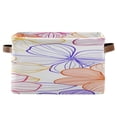 thumbnail image 2 of Colorful Flower Line Painting Square Storage Bins with Handles Collapsible Containing Box 2 Packs, 2 of 9