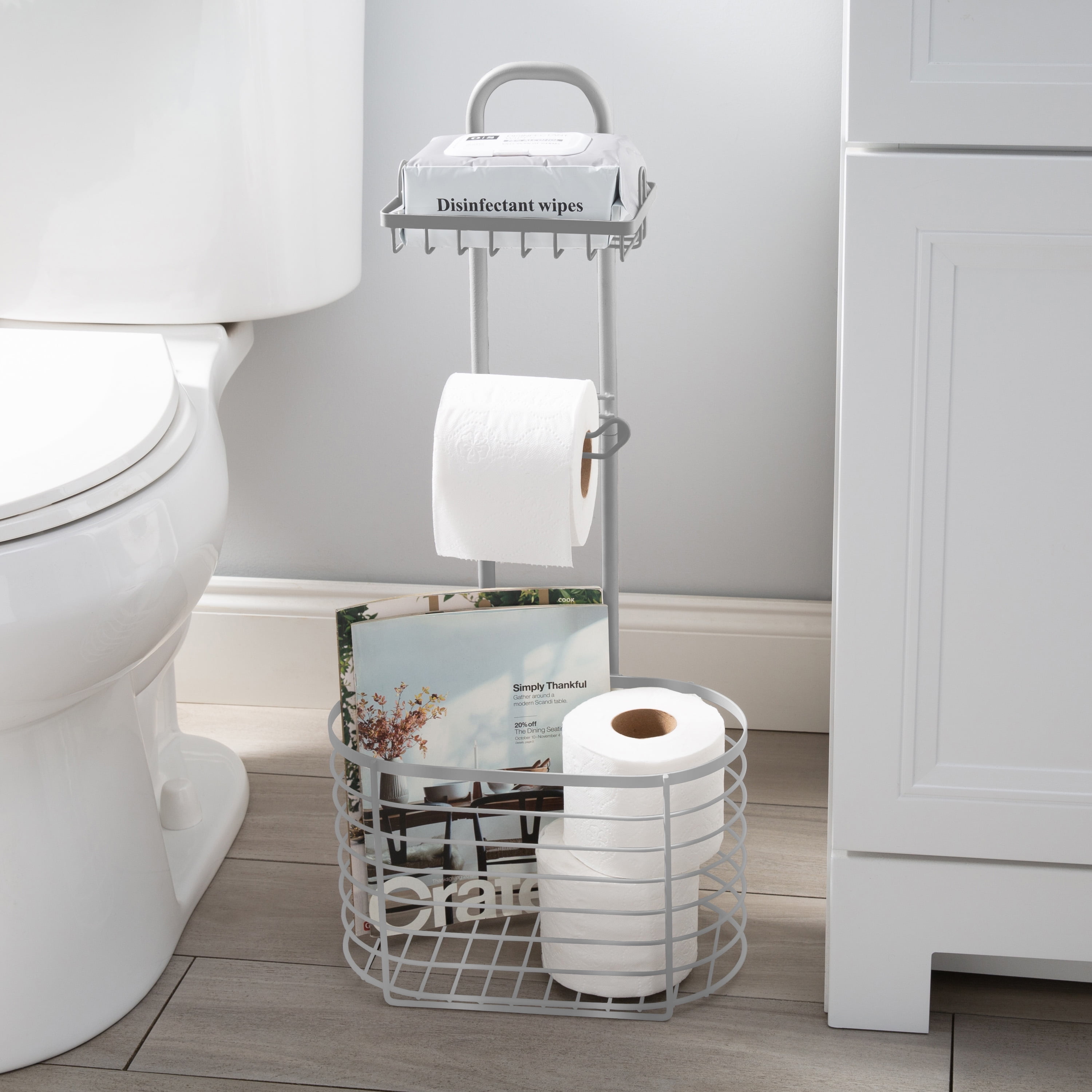 Bath Bliss Harbor Collection Adjustable Two Shelf Bathroom Organizer in Chrome