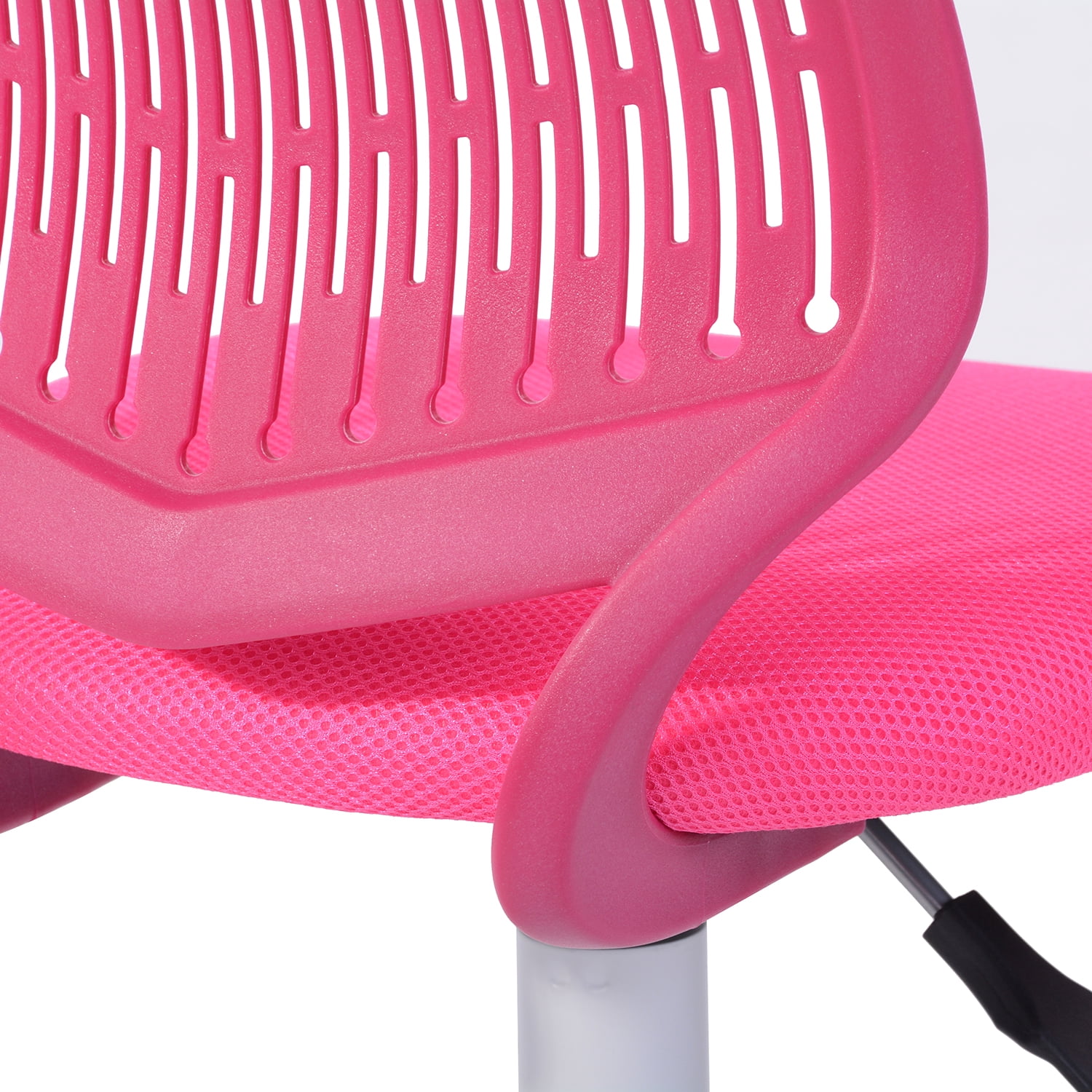 FurnitureR Gaming Chair for Teens, Adjustable Height, Soft Fabric Seat, Breathable Backrest, Rolling Wheels, Rose