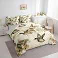 thumbnail image 3 of jejeloiu Mallard Duck 7pcs Bedding Comforter Set,Gray Wild Animals Queen Bedding Sets For Men Women Reversible, 3 of 8