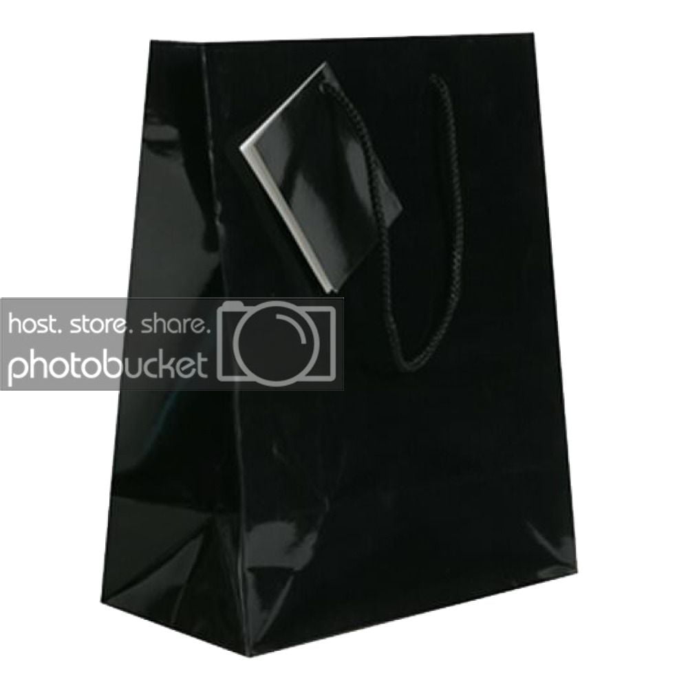 JAM Gift Bag Assortment, 2 Black Bags & Purple Tissue Paper, 3/Pack