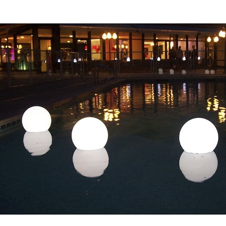 Pack of 3 Floating Swimming Pool Choose-A-Color Round Bubble Light