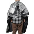 thumbnail image 2 of Unique Bargains 1 Pc Fashion Feather Pattern Hair Cut Barber Cape 62.99"x57.09" Black, 2 of 6