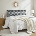 thumbnail image 6 of Mainstays Satin Body Pillowcase - Checkered Dark & Light Grey - 20"x52" - Frizz Control & Cooling Comfort - 1 Pack, 6 of 9