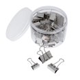 thumbnail image 1 of Paquete de 42 Clips para carpetas Abrazaderas de papel Surtido Resistente Reutilizable Conveniente , Plata, 19-32mm Gloria Grapas de acero clips de la carpeta, 1 of 9