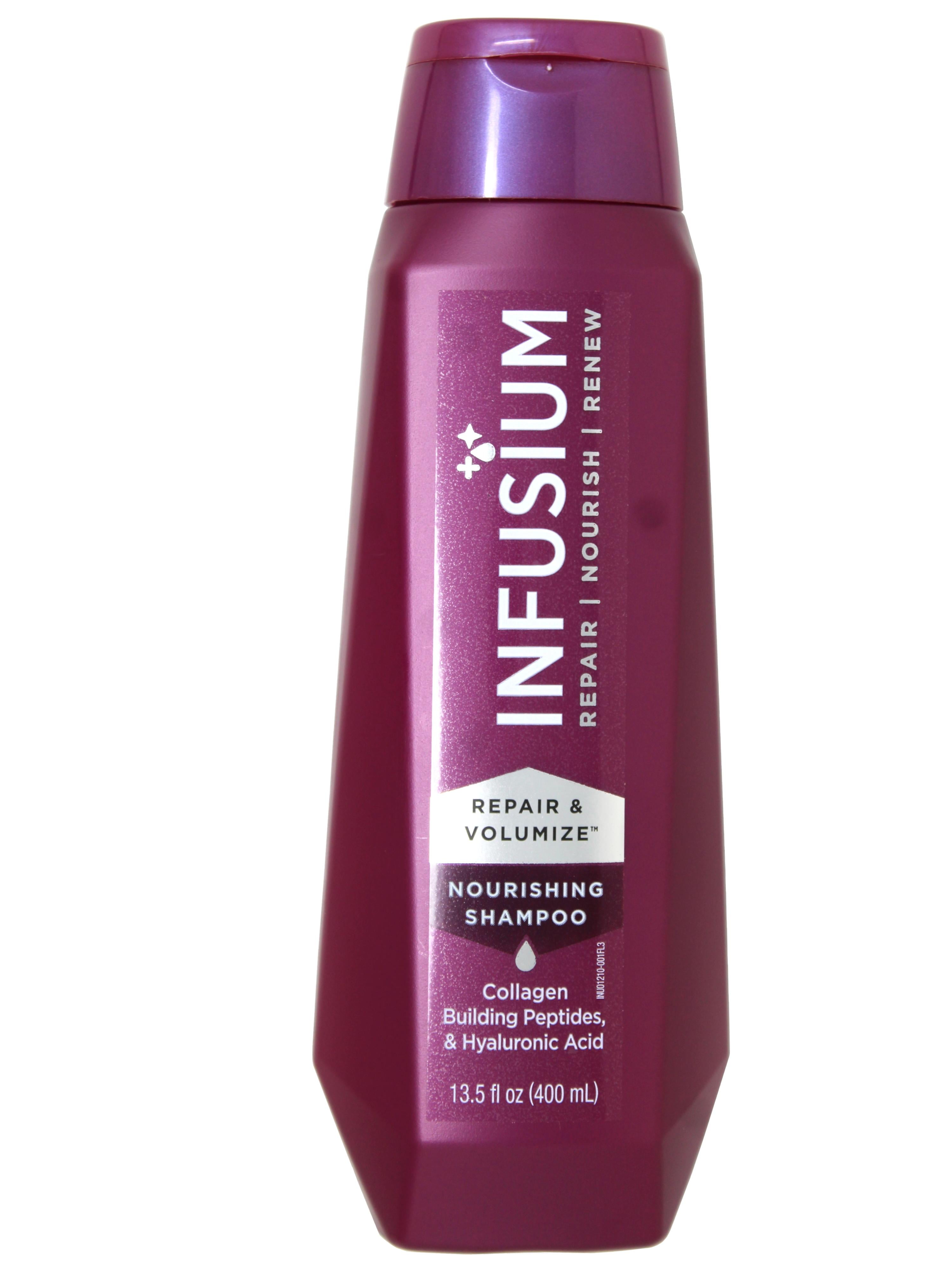 INFUSIUM Shampoo Repair & Volumize, Repair/Nourish/ Renew Shampoo, Collagen, Building Peptides & Hyaluronic Acid for Dry  & Damaged Hair, 13.5 FL OZ (Pack of 4)