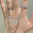 thumbnail image 5 of Waterdrops Finger Rings Geometric Fringe Adjustable Opening Rings Eye Catching Finger Jewelry Suitable for Daily Wear, 5 of 8