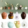 thumbnail image 2 of 14/12/10/9/8/6/4/3/2/1 Pieces Mini Vase Magnets Mini Ceramic Vase Refrigerator Magnets 3D Plant Magnets for Refrigerator Kitchen Locker office Decoration, 2 of 9