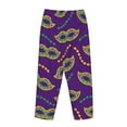 thumbnail image 5 of Goofa Carnival Masks and Beads Printed Soft Pajama Pants for Women, Wide Leg Comfy Casual Lounge Yoga Pants-Medium, 5 of 9