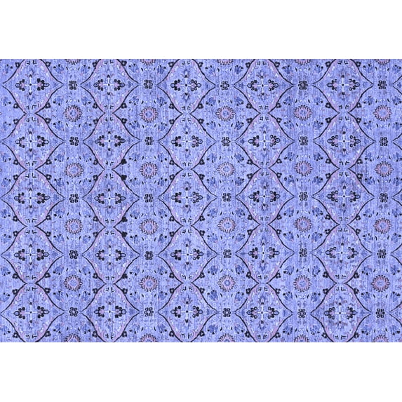 Ahgly Company Indoor Rectangle Abstract Blue Modern Area Rugs, 8' x 10'