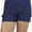 Pleated Stretch - Navy, variant on ToBeInStyle Women's Cotton-Blend Stretch Shorts