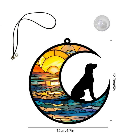 FYTPOV Dog Memorial Suncatcher, Dog Memorial Gifts for Loss of Dog, Loss of Pet Sympathy Gift Dog, Loss of Dog Sympathy Gift