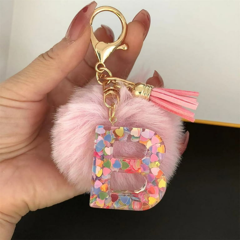 ❤️ Scn.K★さま❤️ COM1950s Key Chains Women Cute- Letter Keychain,Letter A-Z