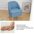 thumbnail image 3 of Accent Upholstered Club Cute Blue Tub Chairs with Barrel Style, Comfortable Round Side Sofa Chair Sitting Sofa Chair for Living Room Bedroom Small Spaces, 3 of 4