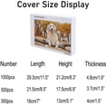 thumbnail image 2 of 1000 PCS Jigsaw Puzzles, 29.5" x 19.7" Artwork Gift for Adults Teens Golden Retriever Standing by a Rural Fence Wooden Puzzle Games, 2 of 6
