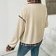 thumbnail image 5 of Chaquetas y abrigos casuales sin mangas y sin capucha para mujer, chaqueta de pana a cuadros con cuello a la moda, chaqueta de poliéster para mujer., 5 of 8