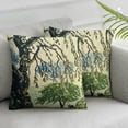 thumbnail image 3 of nygtbtfer Pack of 2, Pillow Cover Asian Scenic Blue and Green Throw Pillow Covers Linen Farmhouse Tree Pillow Case Cushion Covers for Sofa Couch Living Room White, 3 of 7