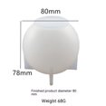 thumbnail image 1 of Moldes de resina esférica de silicona, moldes de silicona con formas de bolas sin costuras 3D para fundición de resina, moldes de resina epoxi de globo para decoración del hogar(Blanco)(1 pi, 1 of 5