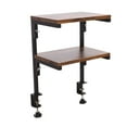 thumbnail image 6 of 2 Tier Small Desk Extension Shelving Unit,Clamp On Desk Organizer Shelf, Clamp-on Above or Under Desktop Storage Shelf, 6 of 15