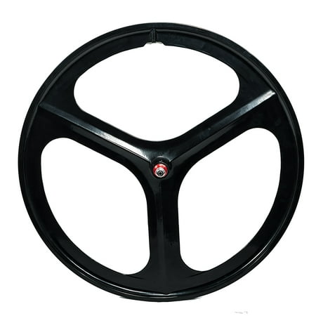 iMeshbean 700c Tri Spoke Fixie Fixed Gear Single Speed Bike, Front Mag Wheel Rim ( Black (Best Tri Spoke Wheels)
