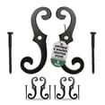 thumbnail image 1 of Renovators Supply Manufacturing Shutter Dogs 6.5"" Perros De Persiana En Forma De S De Aluminio Fundido Negro Con Accesorios De Montaje, Paquete De 3, 1 of 1