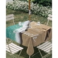 thumbnail image 3 of Square Outdoor Tablecloth with Umbrella Hole Beige Blue Summer Beach Outside Table Cloth Waterproof Patio Table Cover Coastal Nautical Starfish Ocean Zipper Tablecloths for Picnic Camping 60x60 Inch, 3 of 8
