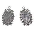 thumbnail image 3 of Cabochon Base Baoblaze 10pcs 46x31mm Bandeja de bisel redondo en blanco, 3 of 8