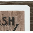 thumbnail image 7 of Parisloft Bathroom Wash Brush Floss Flush Farmhouse Wood Wall Sign, Brown, 6"x8", 7 of 7