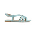 thumbnail image 3 of JOURNEE COLLECTION Womens Aqua Interlocking Straps Goring Padded Alorra Open Toe Buckle Slingback Sandal 6.5, 3 of 4