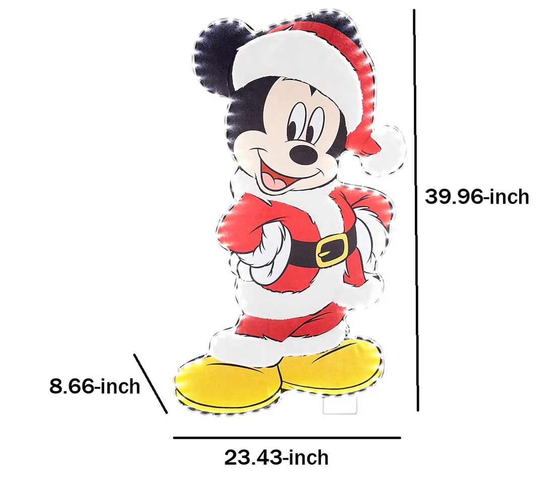 Disney 3.3-Feet Mickey Mouse Flat-Tastics LED Lighted Christmas