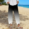 thumbnail image 2 of Fiaer,Womens Plus Size Capri Palazzo Trouser for Vacation Beach Daily,Women's Loose Fit Printed Trendy Pants,Ladies Stretch High Waist Running Hiking Joggers with Pockets Black XXL, 2 of 5